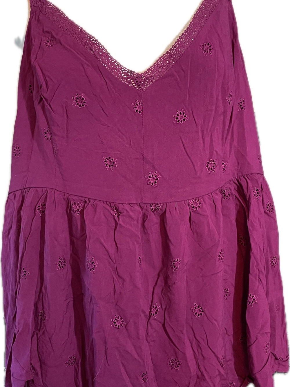 torrid Deep Magenta Eyelet V-Neck Camisole
